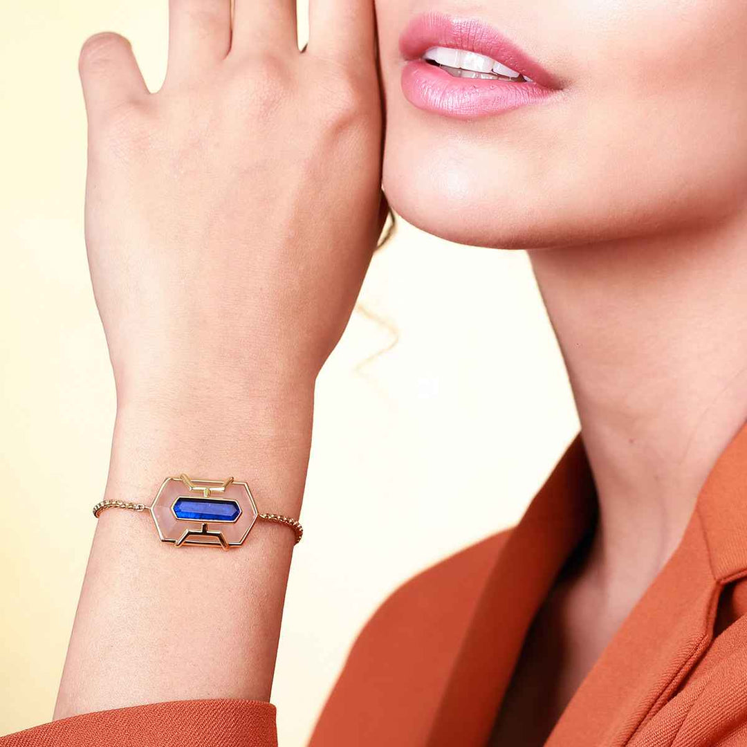 Armour Blue Saphire Bracelet - Isharya | Modern Indian Jewelry