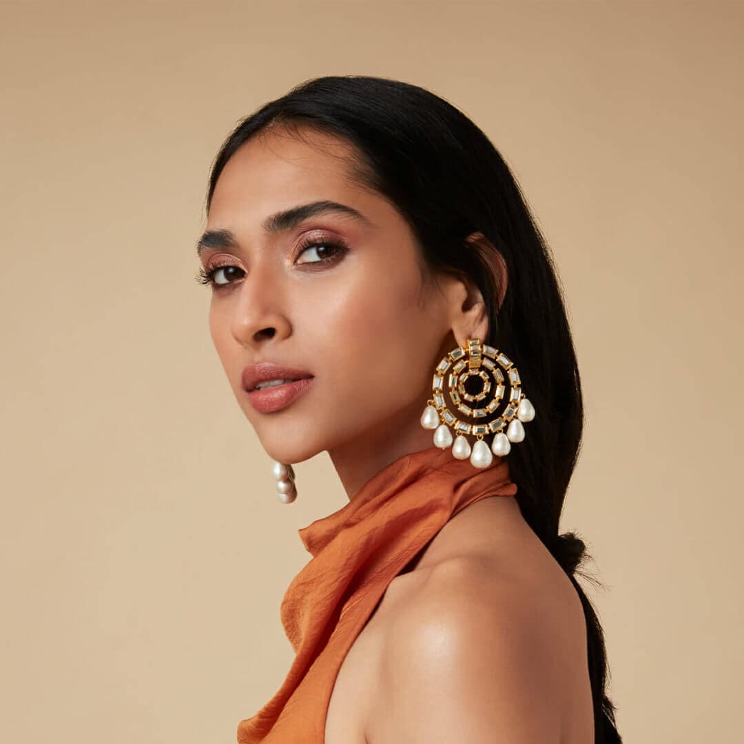 Reflect Pearl Earrings - Isharya | Modern Indian Jewelry
