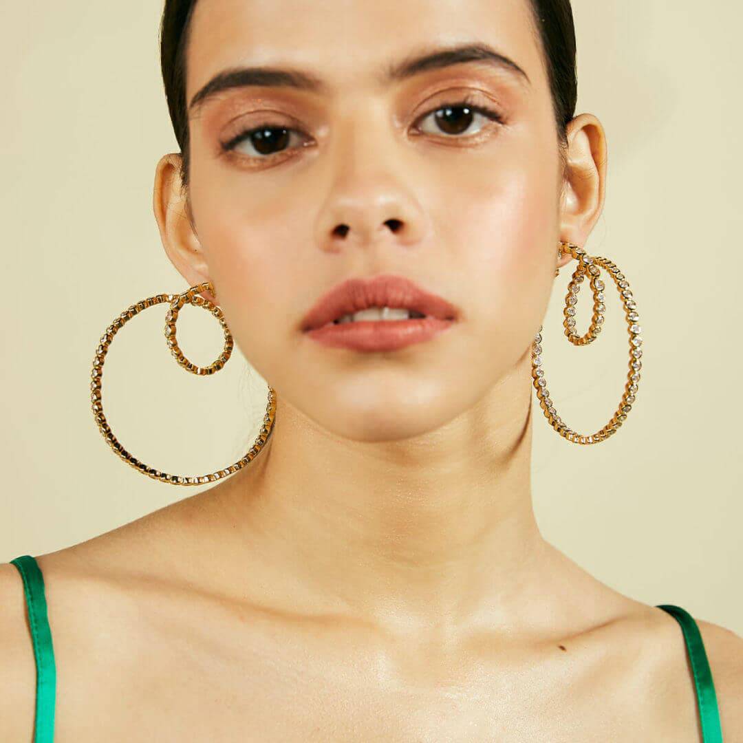 Swirl Hoop Earrings - Isharya | Modern Indian Jewelry