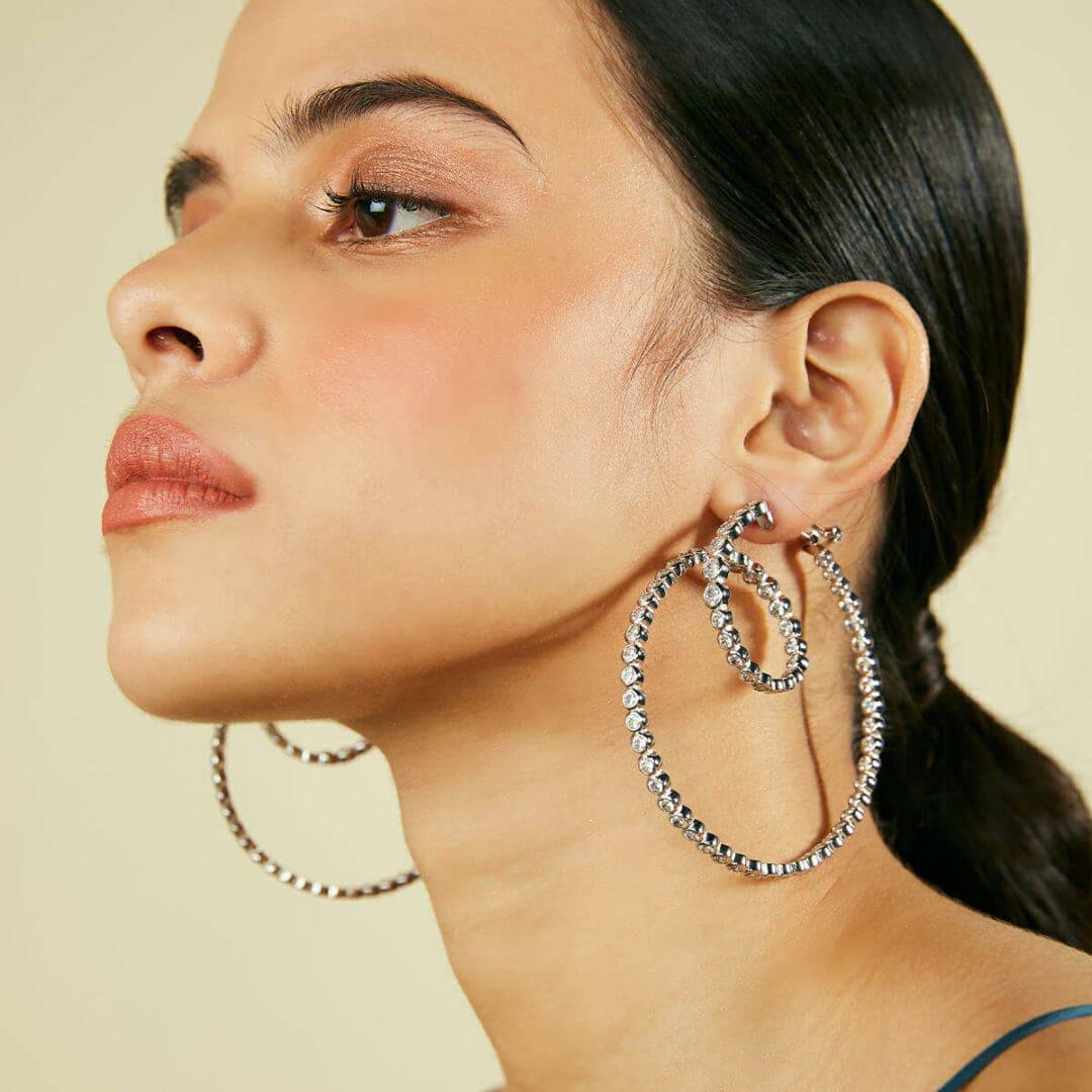 Swirl Hoop Earrings - Isharya | Modern Indian Jewelry