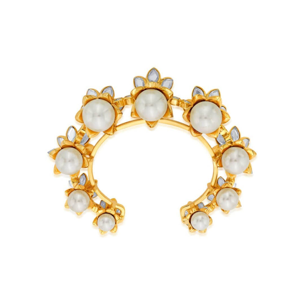 Pearl & Crystal Power Cuff - Isharya | Modern Indian Jewelry