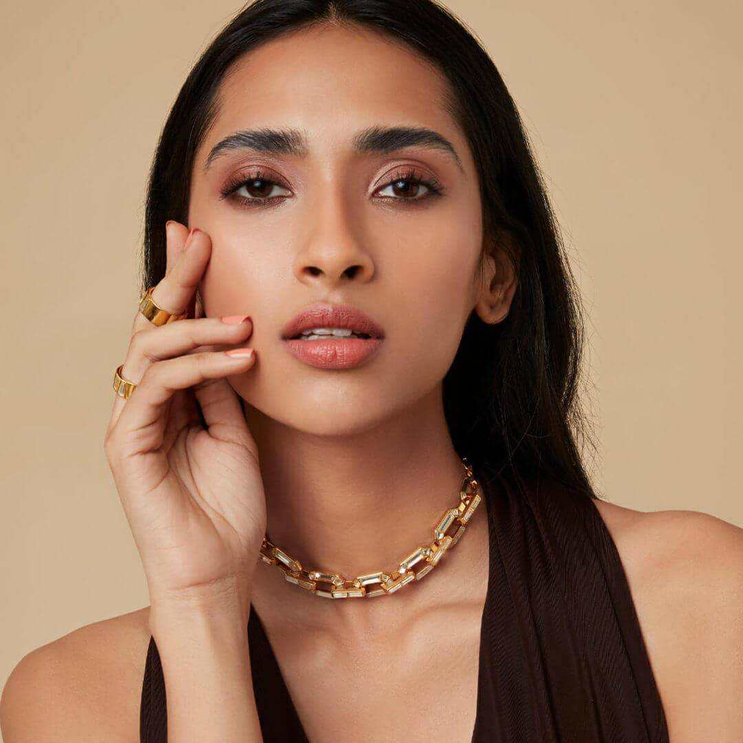 Chain Reaction Interlinked Necklace - Isharya | Modern Indian Jewelry