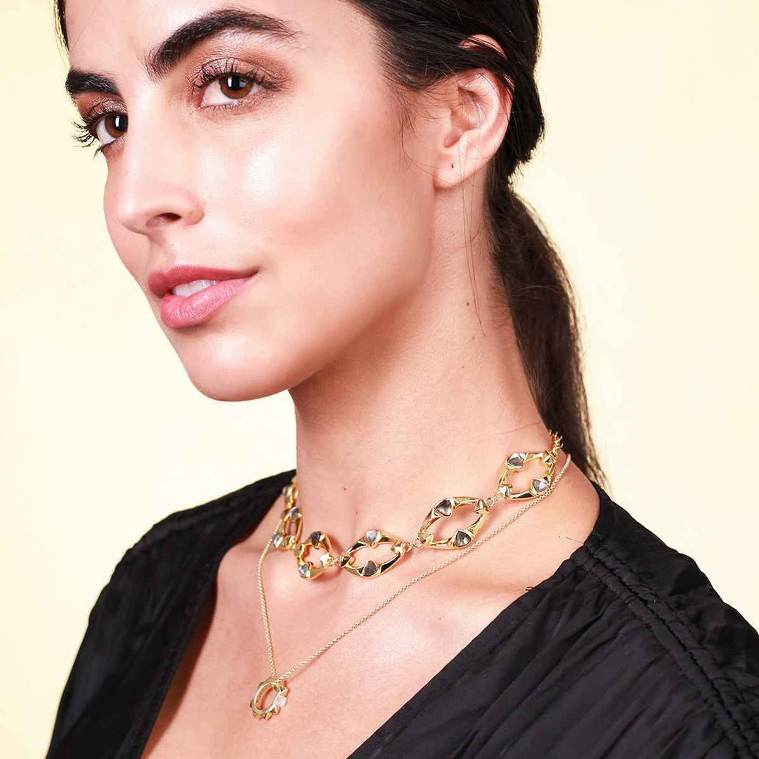 Sunburst Pendant Necklace - Isharya | Modern Indian Jewelry